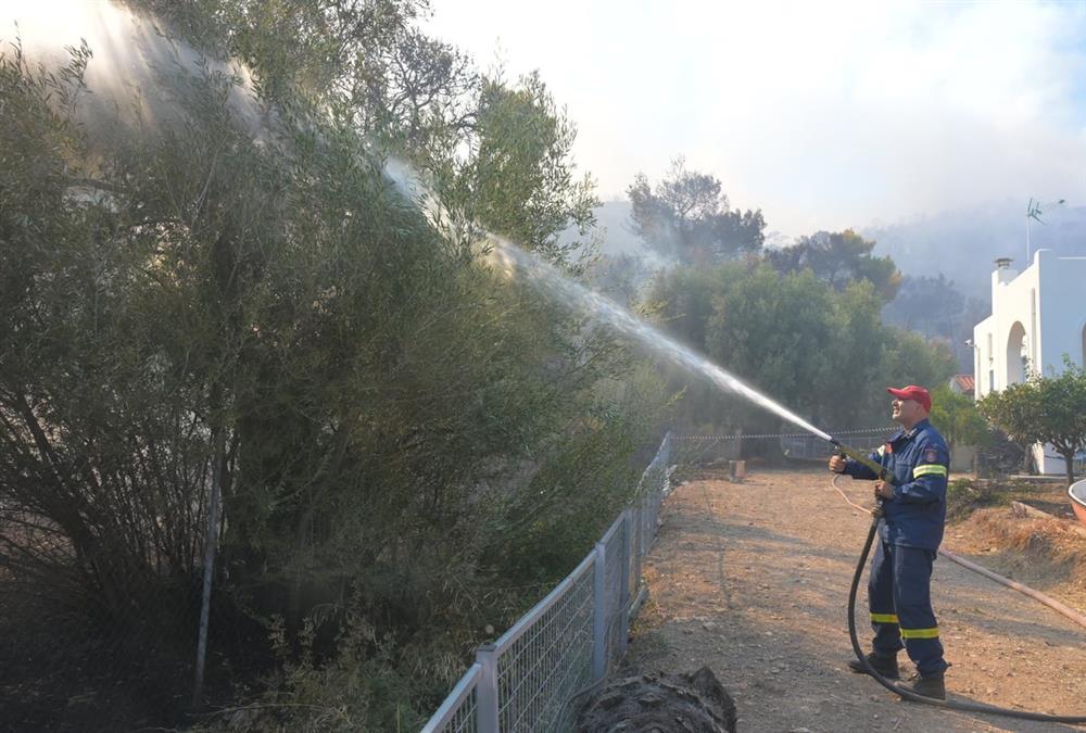 Συγκλονιστικές εικόνες από τη φονική φωτιά στη Σαλαμίνα