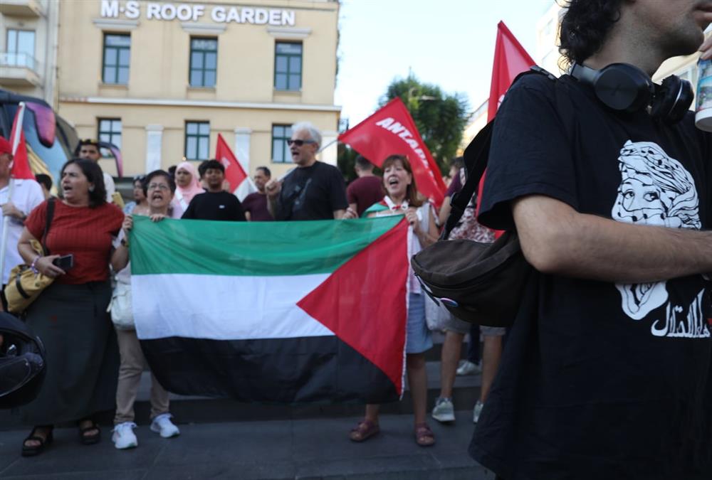 Μαζικές κινητοποιήσεις για την Παλαιστίνη (EUROKINISSI)