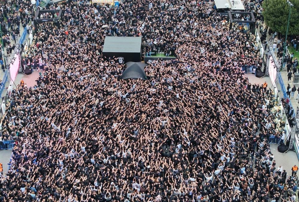 Η «λαοθάλασσα» στη μεγάλη γιορτή του ΠΑΟΚ για τα 100 χρόνια και το εντυπωσιακό drone show