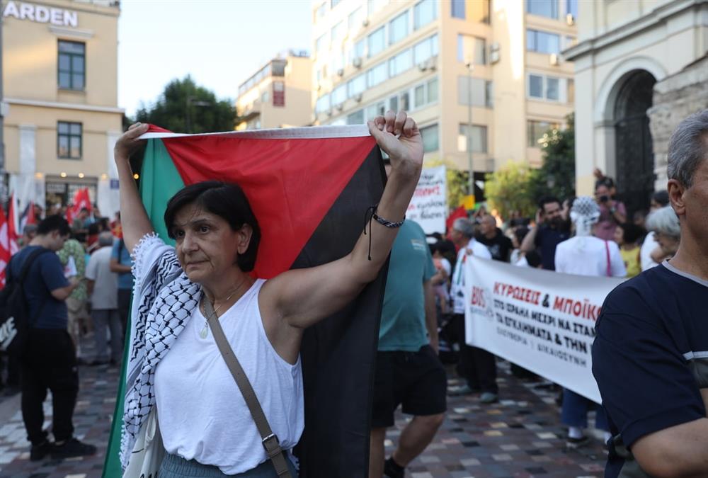 Μαζικές κινητοποιήσεις για την Παλαιστίνη (EUROKINISSI)