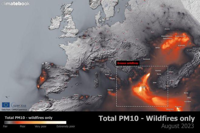 Ανυπολόγιστη καταστροφή στον Έβρο: Πάνω από 935.000 στρέμματα έγιναν στάχτη - Στην Ελλάδα η χειρότερη ποιότητα αέρα στην Ευρώπη