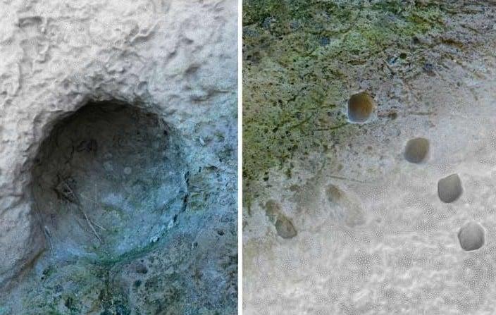 Εικόνα από τα σημάδια των προσκρούσεων (phys.org) Εικόνα από τα σημάδια των προσκρούσεων (phys.org)