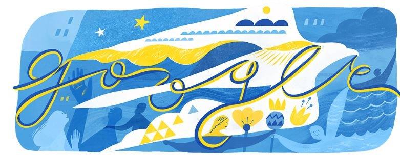 Google: Doodle Ουκρανής καλλιτέχνιδας για την Ημέρα Ανεξαρτησίας