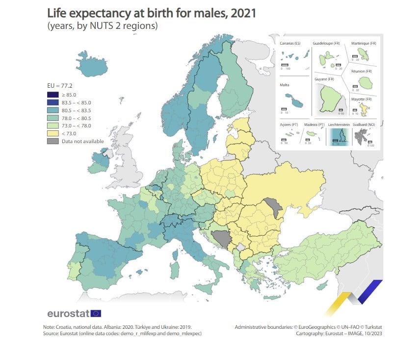 Eurostat χάρτης 2