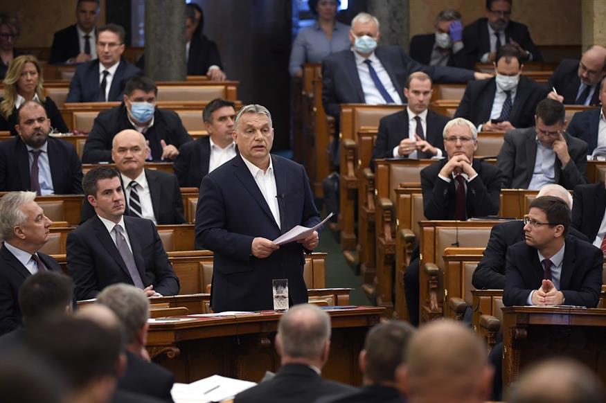 Ο πρωθυπουργός της Ουγγαρίας, Βίκτορ Όρμπαν (Tamas Kovacs/MTI via AP)