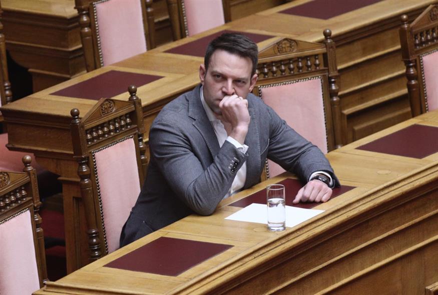Στέφανος Κασσελάκης στη Βουλή (Eurokinissi)