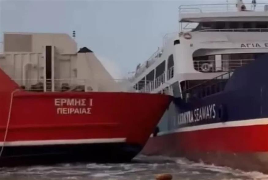 Σύγκρουση πλοίων στην Ηγουμενίτσα/thespro