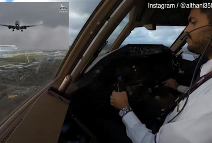 Eunice: Προσγείωση αεροσκάφους εν μέσω θυελλωδών ανέμων στο Χίθροου / Video Capture / Instagram