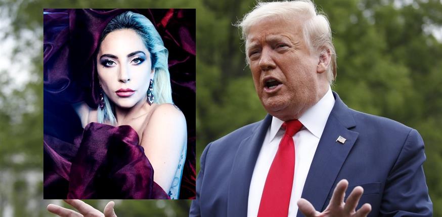 Lady Gaga (Instagram) - Τραμπ (AP Photo)