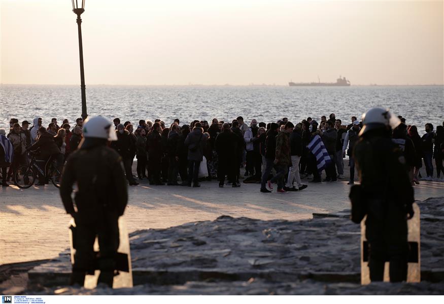 Διαμαρτυρία στη Θεσσαλονίκη για το lockdown (Intime)