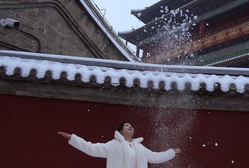 Χιόνια στην Κίνα (AP Photo/Ng Han Guan)
