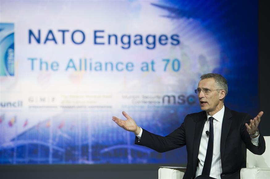 Ο γενικός γραμματέας του ΝΑΤΟ, Γενς Στόλτενμπεργκ (AP Photo)