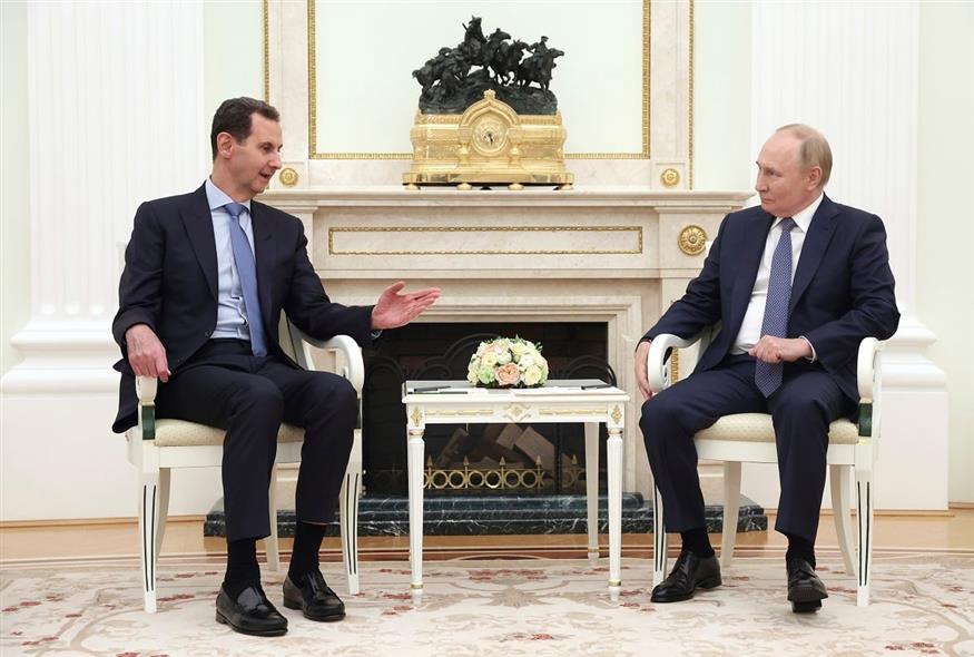 Πούτιν - Άσαντ (Valery Sharifulin, Sputnik, Kremlin Pool Photo via AP)