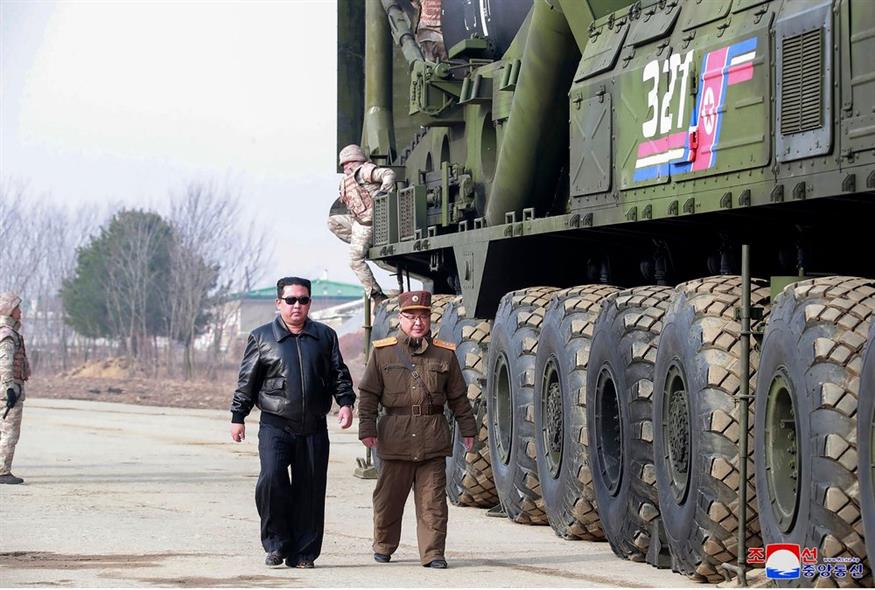 Ο ηγέτης της Βόρειας Κορέας / Korean Central News Agency/Korea News Service via AP