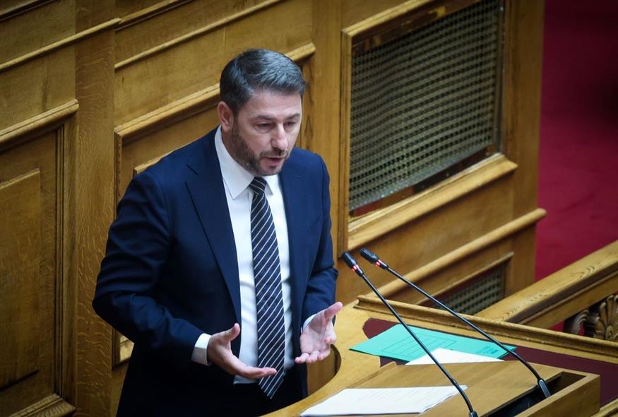Ο Νίκος Ανδρουλάκης στο βήμα της Βουλής (Eurokinissi)