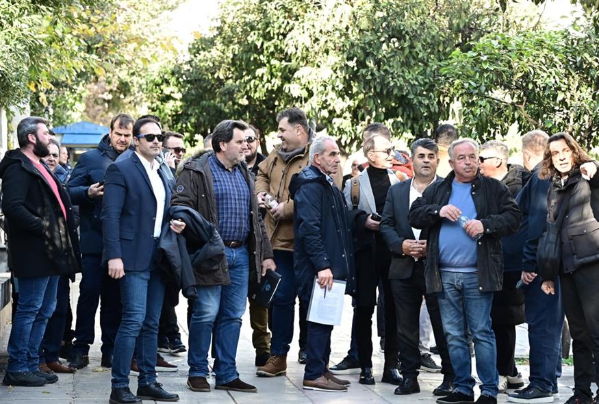 Αγρότες στο Μαξίμου (ΜΙΧΑΛΗΣ ΚΑΡΑΓΙΑΝΝΗΣ/EUROKINISSI) Αγρότες στο Μαξίμου (ΜΙΧΑΛΗΣ ΚΑΡΑΓΙΑΝΝΗΣ/EUROKINISSI)