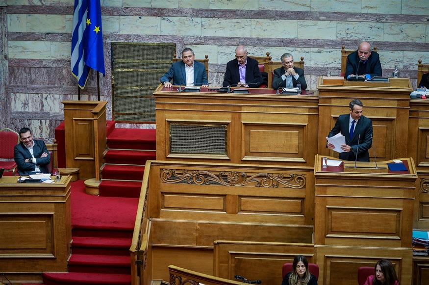 Φωτογραφία από την συνεδρίαση της Ολομέλειας της Βουλής (Eurokinissi)