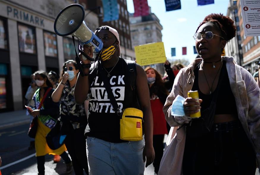 Black Lives Matter στη Μεγάλη Βρετανία (AP Photo/Alberto Pezzali)