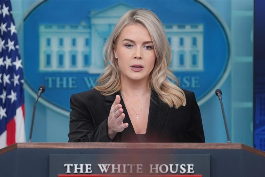 Η εκπρόσωπος του Λευκού Οίκου Κάρολαϊν Λέβιτ (AP)