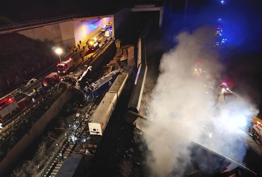 Εκτροχιασμός τρένου στη Λάρισα (Associated Press)