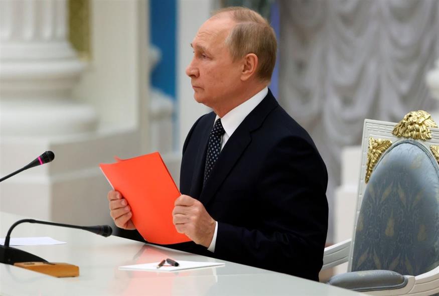 Ο Βλαντιμίρ Πούτιν (Mikhail Metzel, Sputnik, Kremlin Pool Photo via AP)