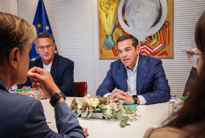 Στιγμιότυπο από την επίσκεψη του Αλέξη Τσίπρα στις Βρυξέλλες/Γραφείο Τύπου ΣΥΡΙΖΑ-Eurokinissi