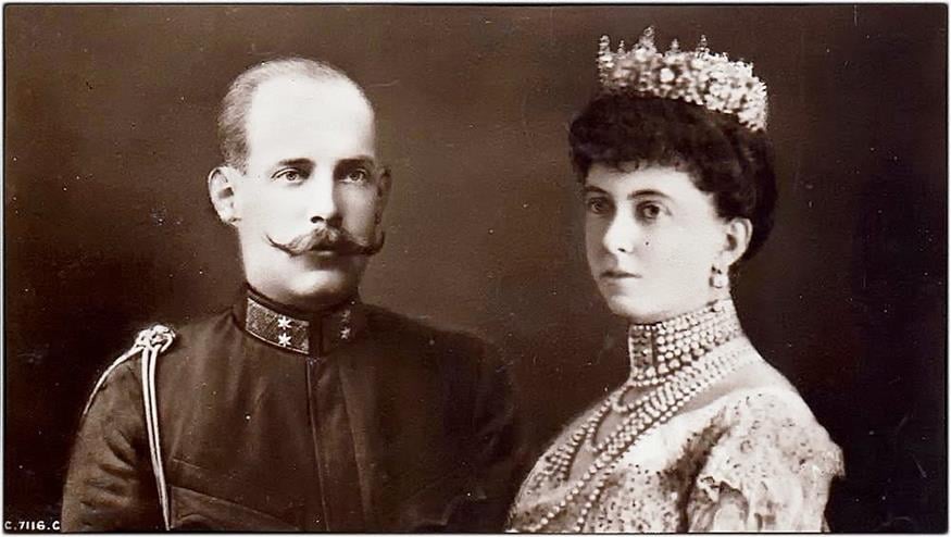 Ο βασιλιάς Κωνσταντίνος και η βασίλισσα Σοφία