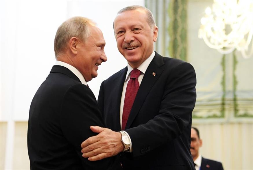 Πούτιν και Ερντογάν σε πρόσφατη συνάντηση / Kirill Kudryavtsev/Pool Photo via AP