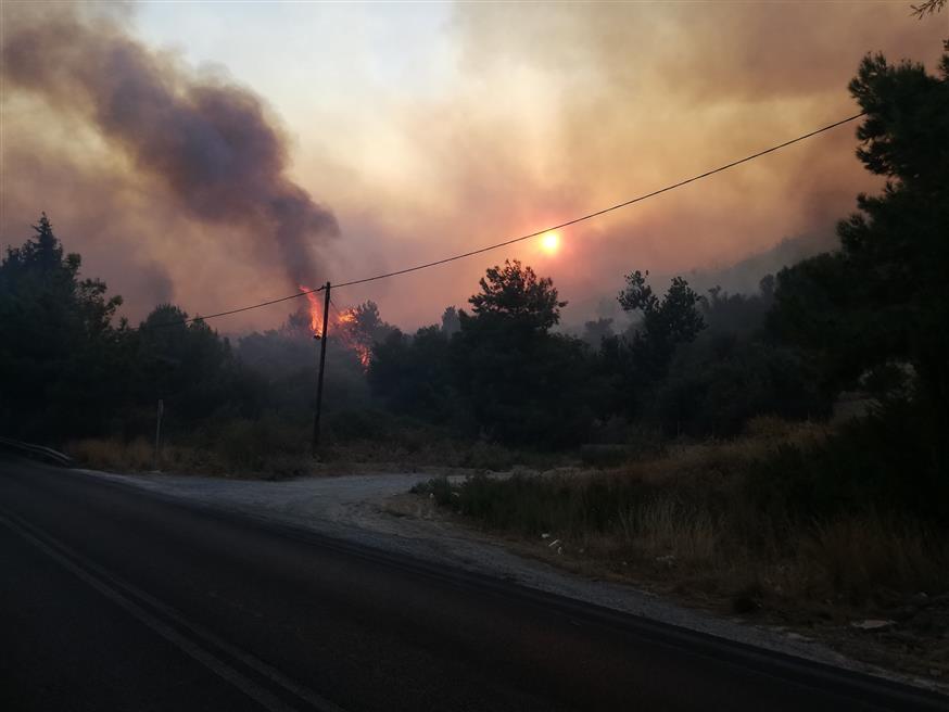 Φωτιά στη Σάμο (copyright: samos24.gr)