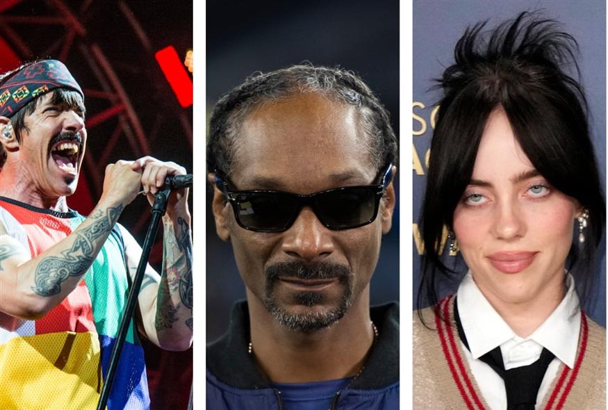 Red Hot Chilli Peppers - Snoop Dogg - Billie Eilish (Copyright: AP)