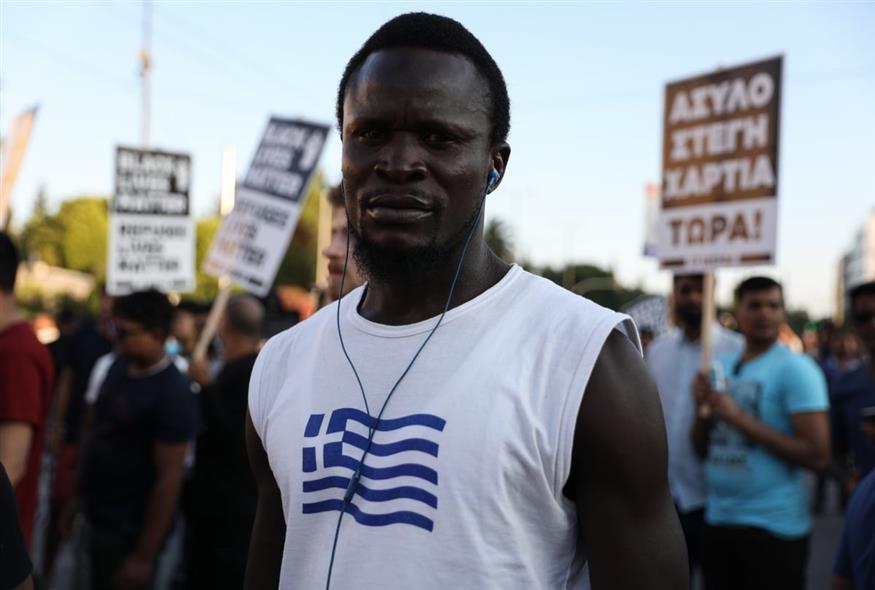 Στιγμιότυπο από αντιρατσιστικό συλλαλητήριο (EUROKINISSI/ΣΩΤΗΡΗΣ ΔΗΜΗΤΡΟΠΟΥΛΟΣ)