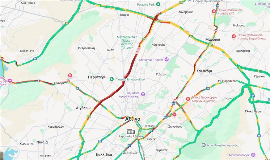 Κυκλοφορία σήμερα στην Αττική (27/11)