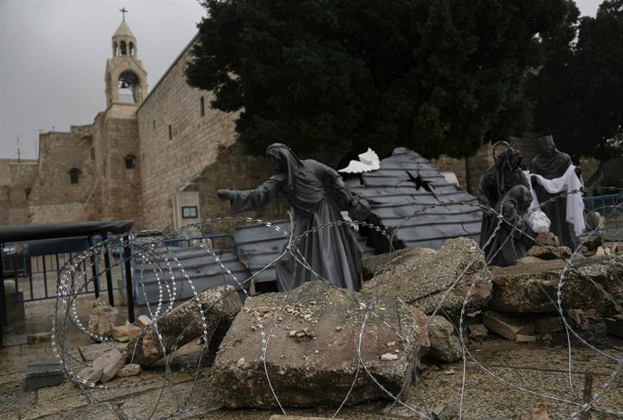 Τα Χριστούγεννα ακυρώθηκαν στη Βηθλεέμ (AP Photo/Mahmoud Illean)