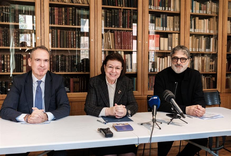 Συνέντευξη τύπου 3ο Φεστιβάλ Λατρευτικής Μουσικής Μ. Βλασταράκης, Λ. Μενδώνη και Γ. Κουμεντάκης (Copyright: Γ. Αντώνογλου)