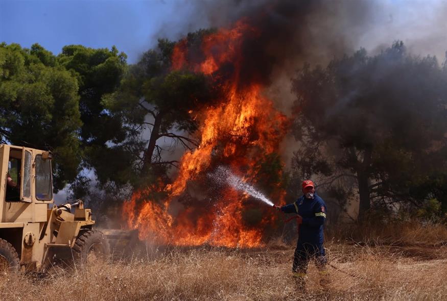 Τιτάνια η μάχη με τις φλόγες στη Βένιζα Τιτάνια η μάχη με τις φλόγες στη Βένιζα