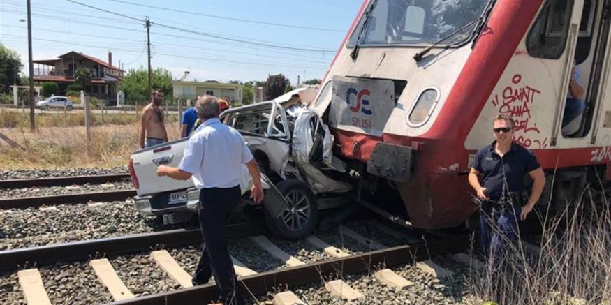 Στιγμιότυπο από το τροχαίο δυστύχημα (Πηγή: Facebook: Δημήτρης Ορφανίδης)
