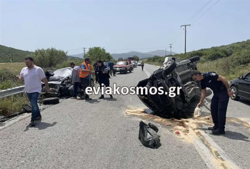 Τροχαίο ατύχημα στην Εύβοια/eviakosmos