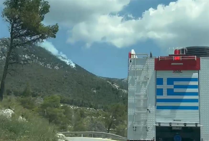 Η εικόνα της φωτιάς από το σημείο