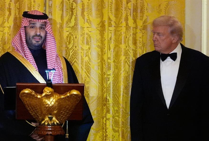 Ντόναλντ Τραμπ - πρίγκιπας Μοχάμεντ μπιν Σαλμάν (AP Photo/Alex Brandon)