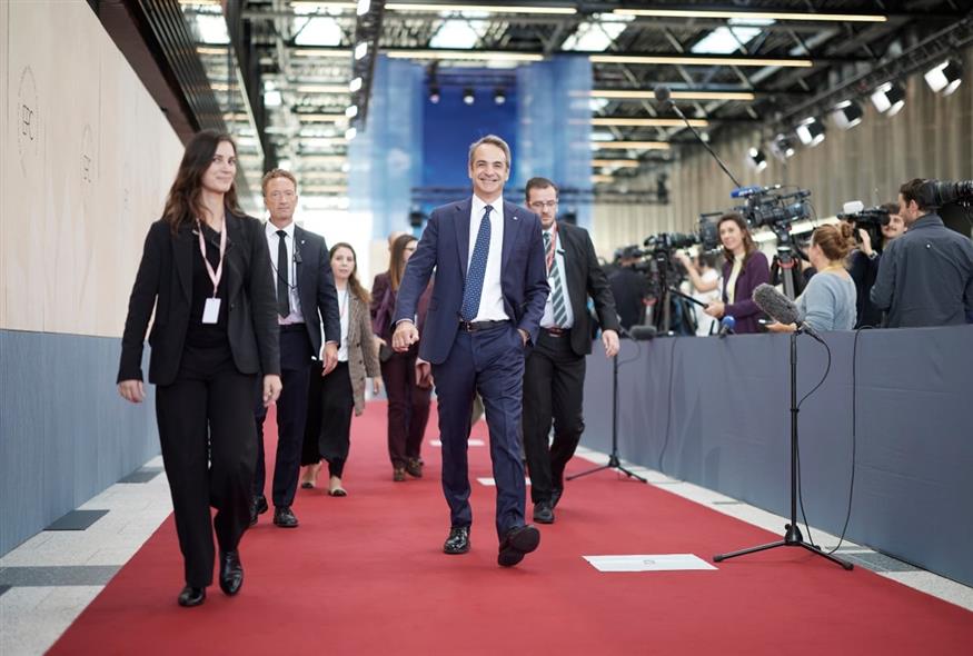 Ο Κυριάκος Μητσοτάκης στην Κοπεγχάγη (ΔΗΜΗΤΡΗΣ ΠΑΠΑΜΗΤΣΟΣ/ΓΡΑΦΕΙΟ ΤΥΠΟΥ ΠΡΩΘΥΠΟΥΡΓΟΥ/EUROKINISSI)