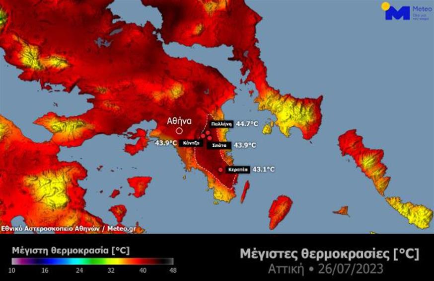 Καύσωνας - meteo - χάρτες