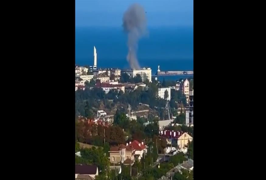 έκρηξη στο αρχηγείο του Πολεμικού Ναυτικού της Ρωσίας στην Κριμαία/capture