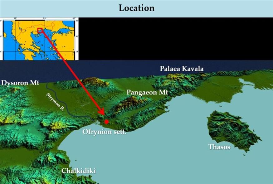 Η γεωγραφική θέση του προϊστορικού οικισμού της «Τούμπας Οφρυνίου»