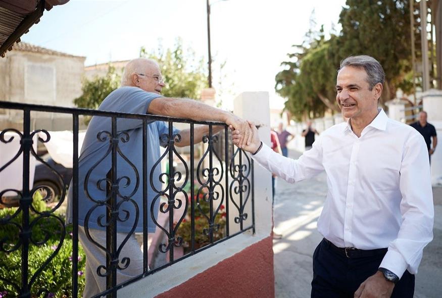 Επίσκεψη του Κυριάκου Μητσοτάκη στη Λήμνο (Eurokinissi)