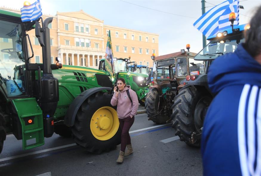 Τρακτέρ στην Αθήνα (ΓΙΑΝΝΗΣ ΠΑΝΑΓΟΠΟΥΛΟΣ/EUROKINISSI)