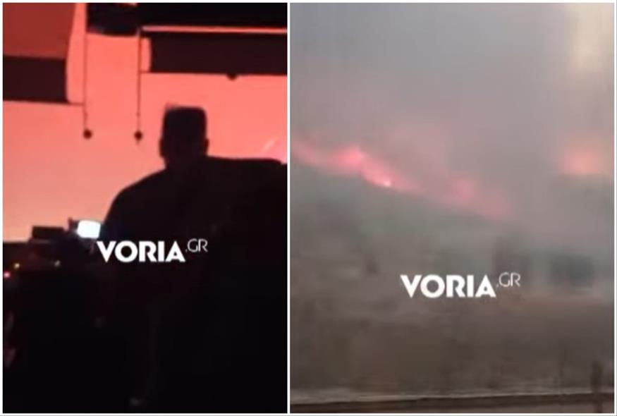 Έβρο: Λεωφορείο που μεταφέρει πυροσβέστες περνά μέσα από τις φλόγες