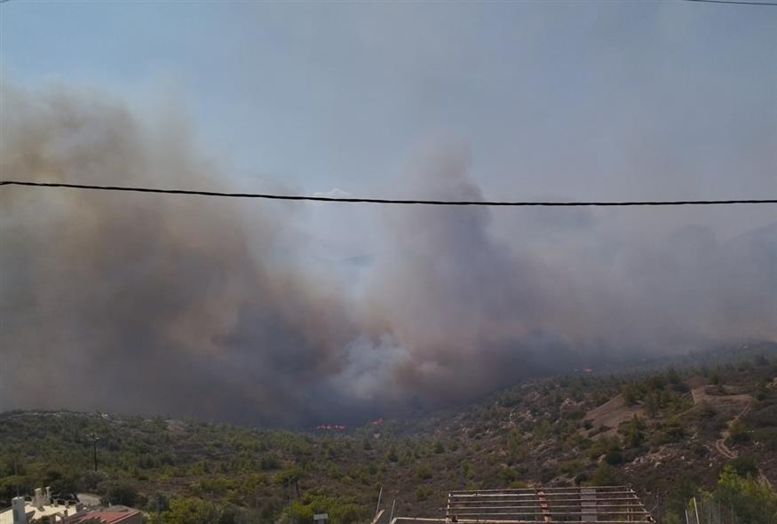 Φωτιά στην Κερατέα / FB-Silogos Dimoulaki Harvalo