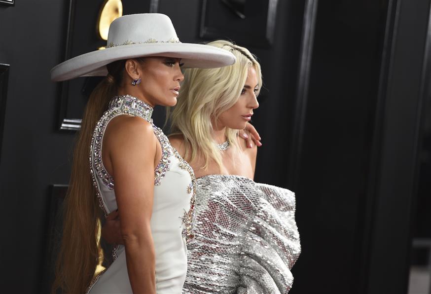 Lady Gaga και Τζένιφερ Λόπεζ (Copyright: Jordan Strauss/Invision/AP)