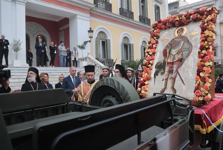 Λιτανεία της εικόνας του Αγίου Δημητρίου στη Θεσσαλονίκη (ΡΑΦΑΗΛ ΓΕΩΡΓΙΑΔΗΣ/EUROKINISSI)
