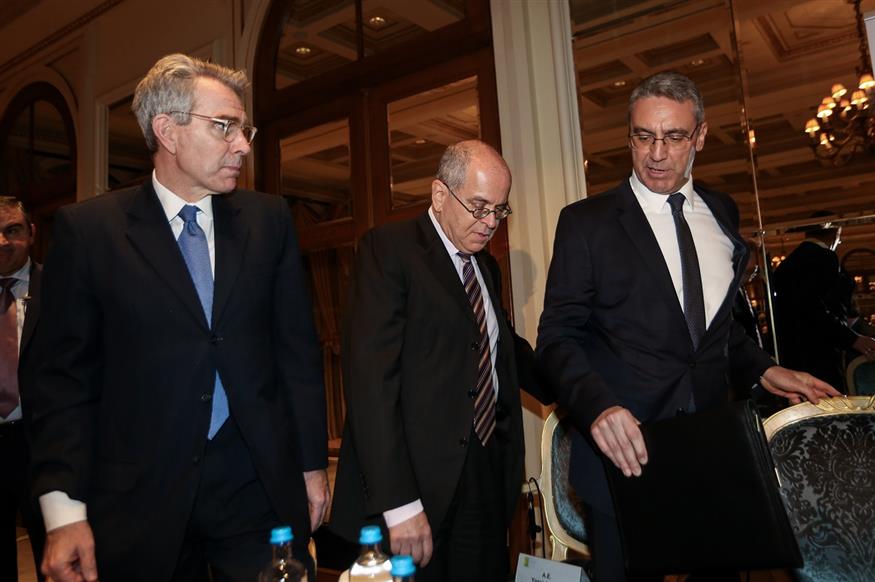 Οι πρέσβεις των ΗΠΑ Τζέφρι Πάιατ, του Ισραήλ Γιόσι Αμράνι, και της Τουρκίας Μπουράκ Οζούγκεργκιν (EUROKINISSI))